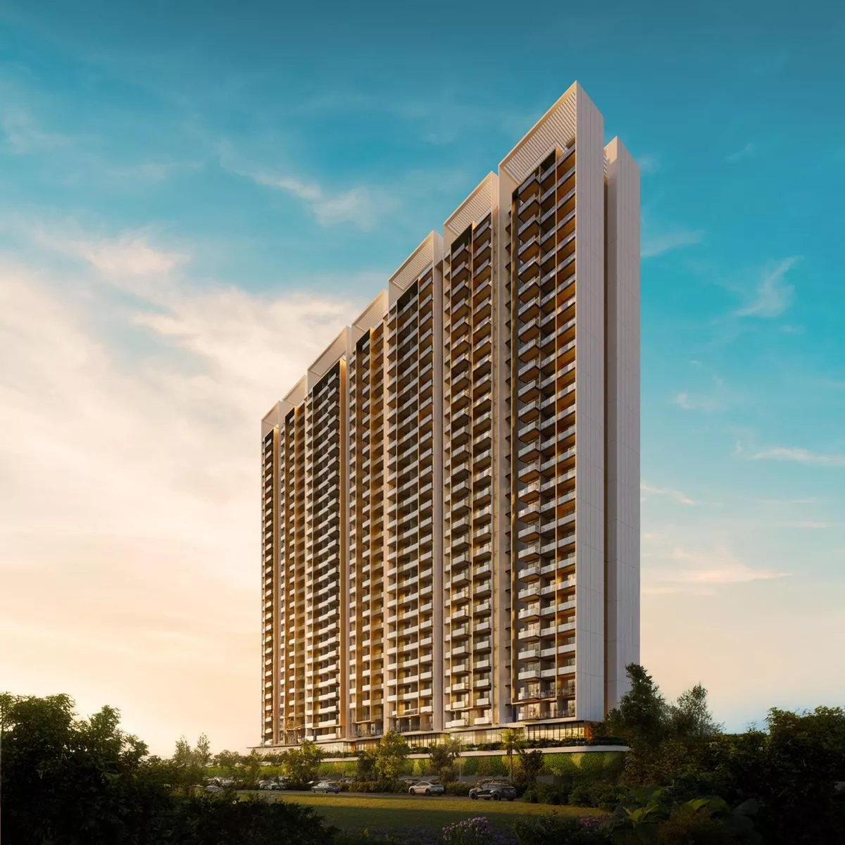 Conscient Hines Sector 63A Gurgaon high-rise residential tower with modern architecture and open surroundings